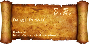 Dengi Rudolf névjegykártya